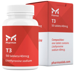 Liothyronine Sodium (T3 Cytomel) 50 tab, 40 mcg/tab — T3 tablete 